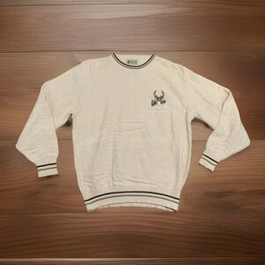 Vintage Northwest Territory Grandpa Sweater Mens M Embroidered Deer USA 90s Hunt